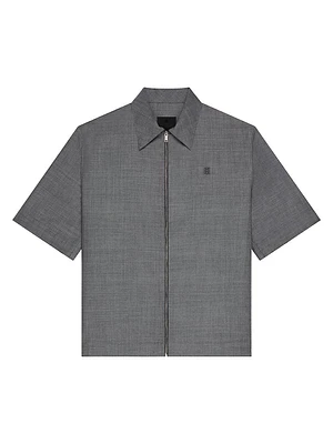 Plage Zipped Shirt Wool with 4G Detail