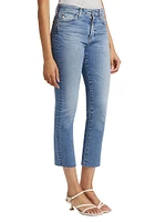 Mari Crop Stretch Cotton Jeans