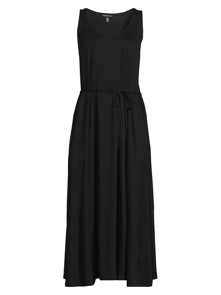 Jersey Scoopneck Midi-Dress