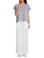 Gauze Cotton Wide-Leg Pants