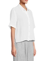 Gauze Cotton Short-Sleeve Shirt