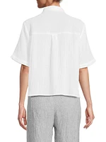 Gauze Cotton Short-Sleeve Shirt