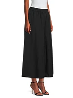 Cotton Wide-Leg Crop Pants