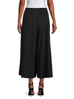 Cotton Wide-Leg Crop Pants