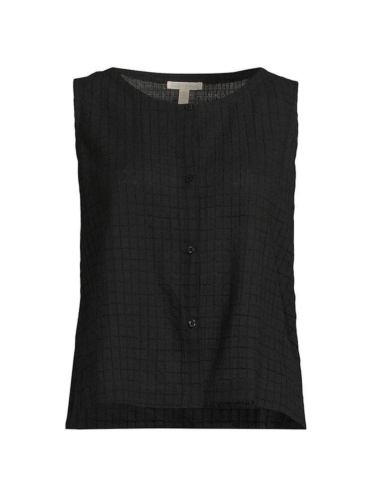 Checkered Cotton Vest Top