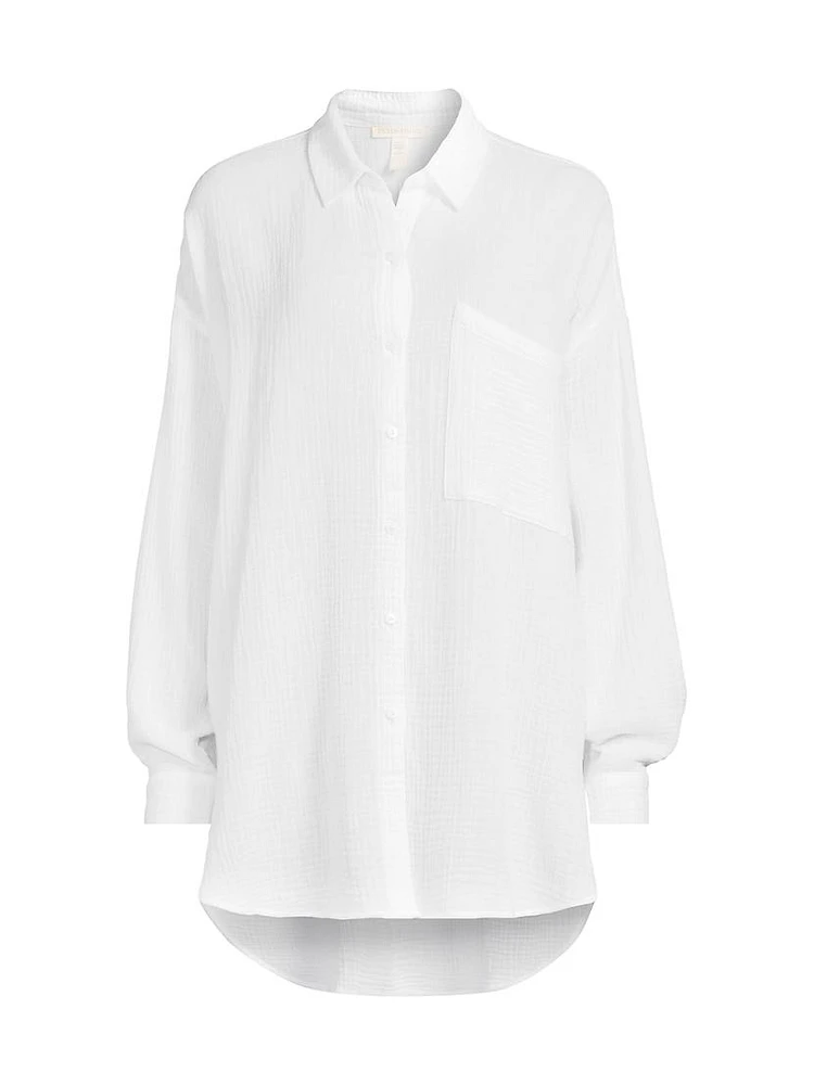 Gauze Cotton Oversized Shirt