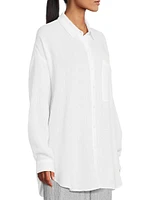 Gauze Cotton Oversized Shirt