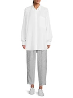 Gauze Cotton Oversized Shirt