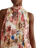 Kady Floral Halter Minidress