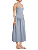 Blaire Drop-Waist Knit Midi-Dress