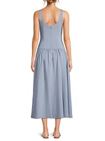 Blaire Drop-Waist Knit Midi-Dress