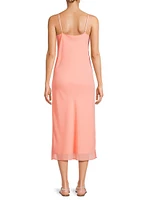 Denise Cowlneck Slip Midi-Dress