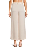 Dean Pleated Wide-Leg Crop Trousers