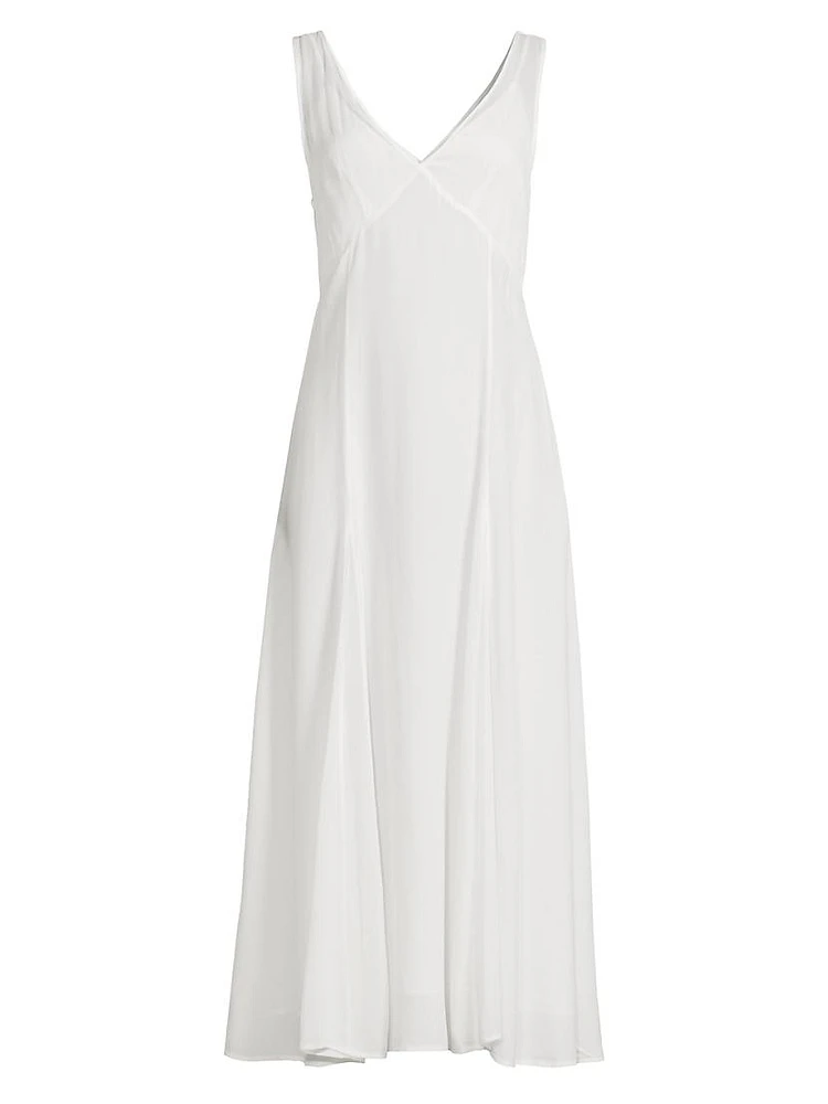 Lisa Chiffon V-Neck Maxi Dress