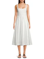 Margot Squareneck Midi-Dress