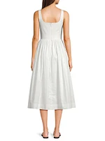 Margot Squareneck Midi-Dress