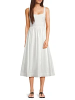 Margot Squareneck Midi-Dress