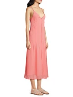 Bria Pintuck Chiffon Midi-Dress