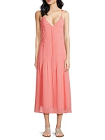 Bria Pintuck Chiffon Midi-Dress