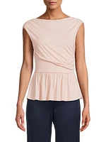 Leona Jersey Draped Top