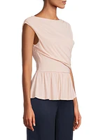 Leona Jersey Draped Top