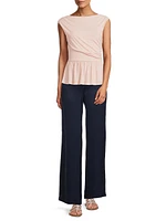 Leona Jersey Draped Top