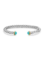 Cable Cuff Bracelet Sterling Silver