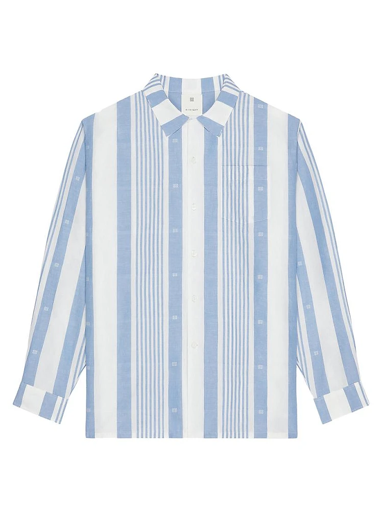 Plage Shirt Linen with 4G Stripes