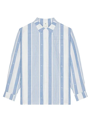 Plage Shirt Linen with 4G Stripes