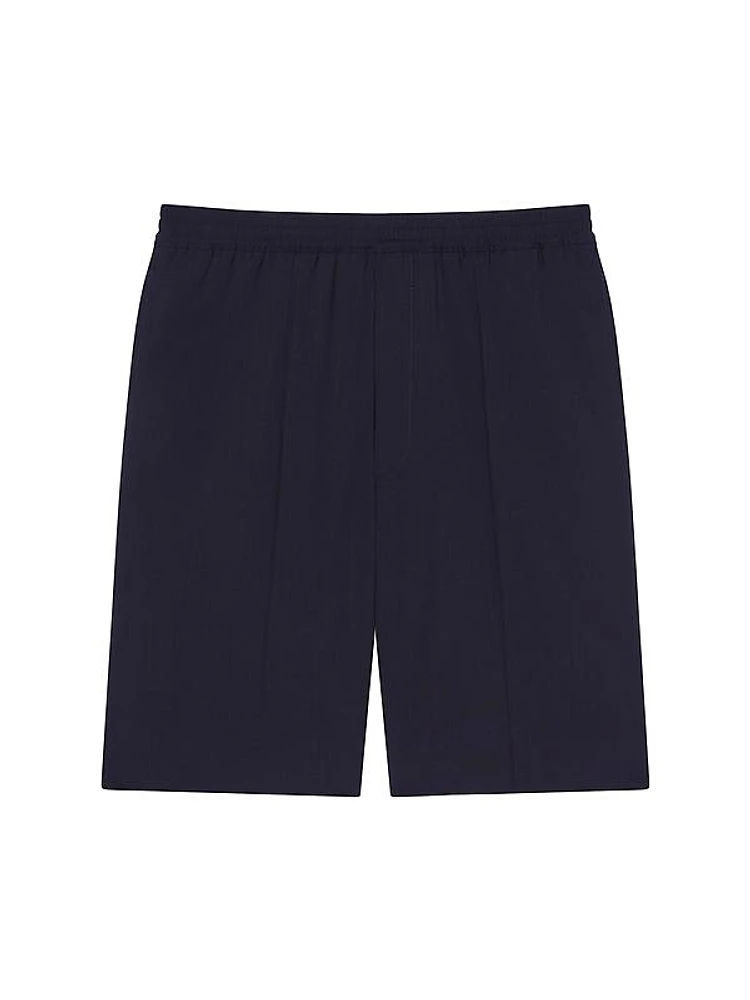 Bermuda Shorts in Wool Poplin