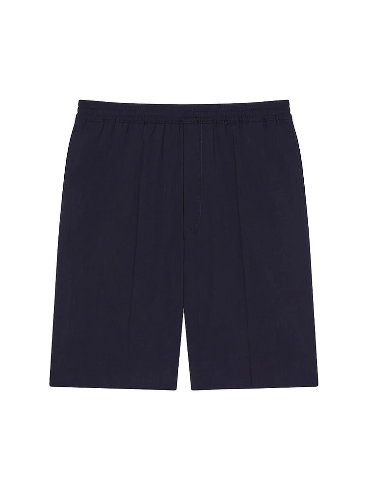 Bermuda Shorts in Wool Poplin