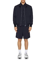 Bermuda Shorts in Wool Poplin