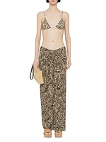 Plage Printed Draped Skirt