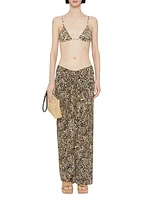 Plage Printed Draped Skirt