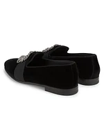 Carlton Jet Embellished Velvet Loafers