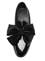 Janser Bow-Embellished Patent Slippers