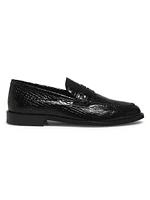 Metropolitan Perry Crocodile-Embossed Loafers