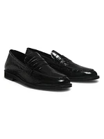 Metropolitan Perry Crocodile-Embossed Loafers