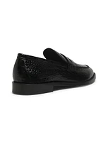 Metropolitan Perry Crocodile-Embossed Loafers