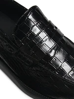 Metropolitan Perry Crocodile-Embossed Loafers