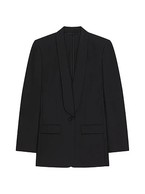 Jacket Wool with Lurex Stripes