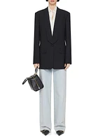 Jacket Wool with Lurex Stripes