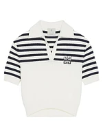 4G Striped Polo Sweater