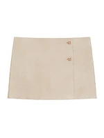 Wrap Skirt Suede with 4G Detail