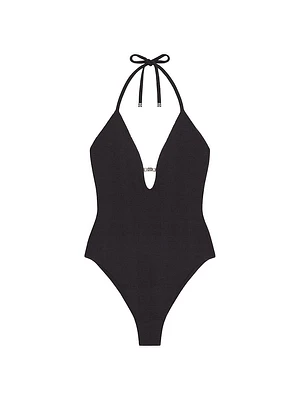 Plage One-Piece 4G Swimsuit with Pearls