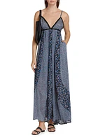 Forever Time Paneled Floral Maxi Dress