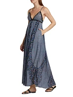 Forever Time Paneled Floral Maxi Dress