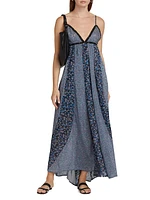 Forever Time Paneled Floral Maxi Dress