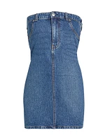 Stretch Denim Tube Dress