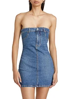 Stretch Denim Tube Dress